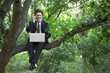 business man using laptop