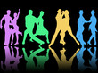 Coppie danzanti a colori Coppie danzanti a colori