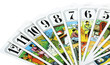 cartes de tarot, fond blanc