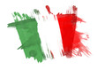 Italy Flag painted in White Background