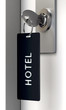 Hotel door lock with key