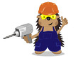 hedgehog builder with a drill hedgehog builder with a drill