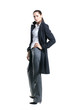 Young business woman on a white background