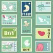baby boy postage stamps