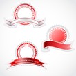 Label with ribbon. Stickers Label with ribbon. Stickers