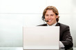 Business man with a headset