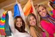 Group of shopping women