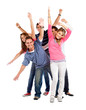 Happy casual group