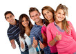 People with thumbs up
