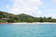 Strandblick Seychellen mit Felsen 2 Strandblick Seychellen mit Felsen 2