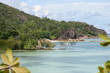 Boot in der Cousine Island Bucht Boot in der Cousine Island Bucht