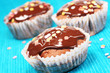 Muffins mit Schokoglasur