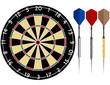 Dartboard with Darts