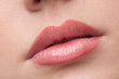 Close-up lips make-up zone Close-up lips make-up zone