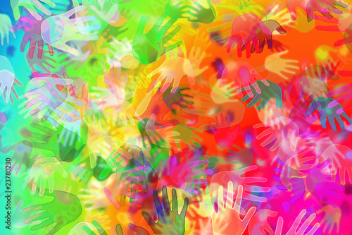 Illustration: hands background hands background
