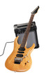 Electric guitar with amplifier