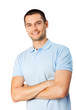 Portrait of happy smiling man, isolated on white