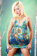 Cute blond in summer attire
