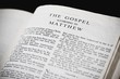 Bible Open To The Gospel According To Matthew Bible Open To The Gospel According To Matthew