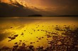 Alberta, Canada; A Lake At Dusk
