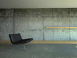 Chair in empty room with grunge walls