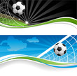 Two soccer banners Two soccer banners
