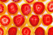sweet strawberry and apricot background sweet strawberry and apricot background