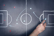 close up shot of a soccer tactic board