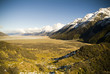Long, sweeping mountain valley