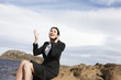 Businesswoman calling