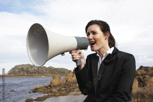 Photo: Businesswoman screaming Businesswoman screaming