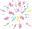 confetti (light background)/ vector illustration