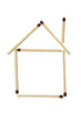 Small house made of sticksmatches