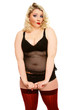 Confused plus-size girl