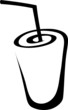 Line art black drink isolated on white Line art black drink isolated on white