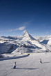 Matterhorn with skiers