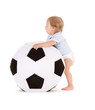 baby boy with soccer ball baby boy with soccer ball