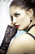 Beautiful fashion girl on the white background Beautiful fashion girl on the white background