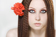 Portrait of young woman with make-up Portrait of young woman with make-up
