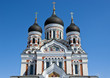 Cupolas of st. Alexander Nevsky cathedral in Tallinn, Estonia
