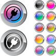 Power plug multicolor round button.