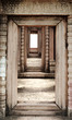 Door way in ancient asian temple