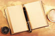 An old book on a Treasure map background An old book on a Treasure map background