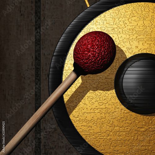Illustration: Golden Gong 4 Buddha Golden Gong 4 Buddha