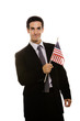 Businessman with flag
