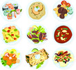Set of food on a plate D