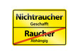 Schild Nichtraucher