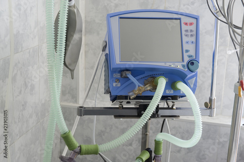 Photo: Equipment for ventilation of patient in operating-room Equipment for ventilation of patient in operating-room