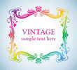 Colorful vintage frame.
