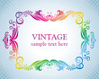 Colorful vintage frame.